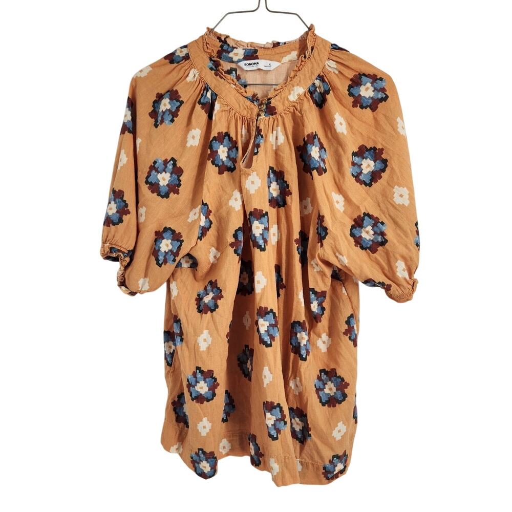 Sonoma Floral Print Top Womens Size Extra Large XL